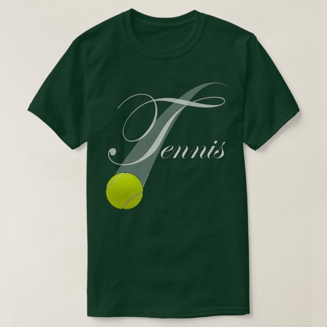 Tennis With Tennis Ball T-Shirt (Design Front)