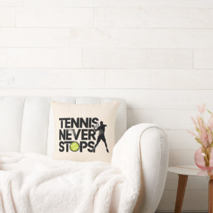 Tennis without limits throw pillow