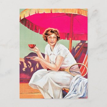 Tennis Woman From Phoscao Ad Postcard by FaerieRita at Zazzle