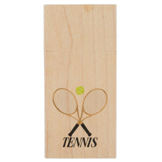 Tennis Wood USB Flash Drive