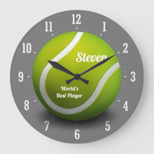 Tennis World's Best Player Funny Large Clock