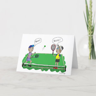 Tennis - YOURS Letterpress Thank You Card