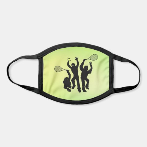 Tennis Zombies on Green Background Face Mask