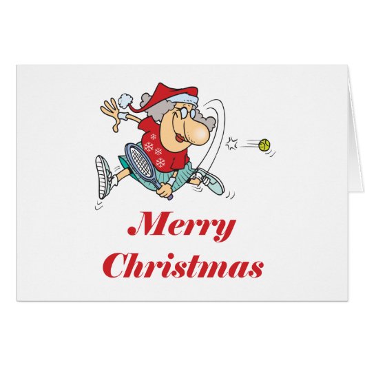 TennisChick Mrs. Claus Cards (Front Horizontal)