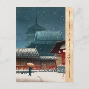 Tennô-ji Temple in Osaka hasui kawase shin hanga Postcard