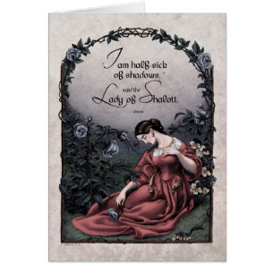 Tennyson "Lady of Shalott" Victorian Art Card