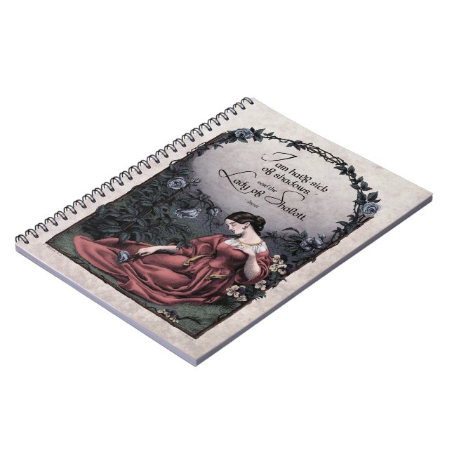 Tennyson "Lady of Shalott" Victorian Art Notebook (Left Side)