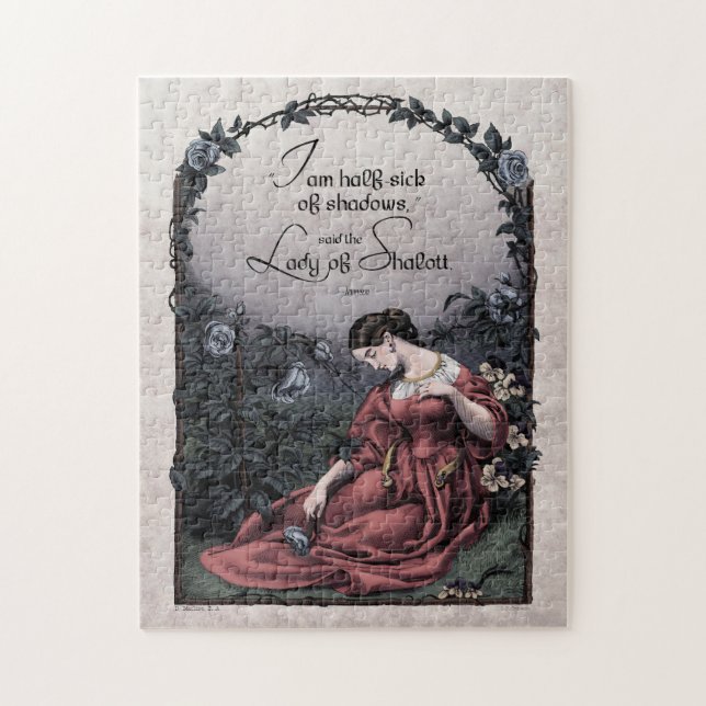 Tennyson "Lady of Shalott" Victorian Art Puzzle (Vertical)
