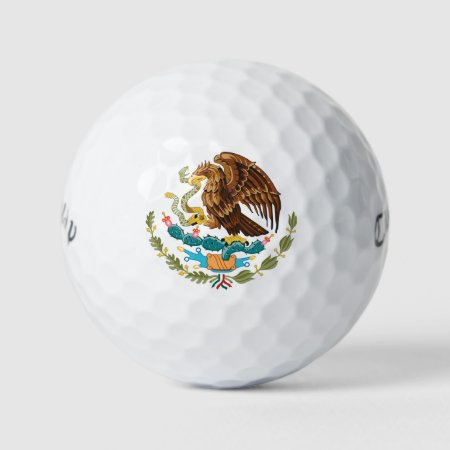 Tenochtitlan Mexican Coat Of Arms Golf Balls