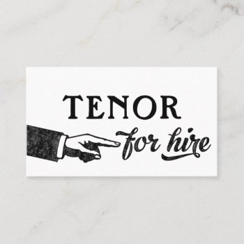 Tenor Business Cards - Cool Vintage by NeatBusinessCards at Zazzle