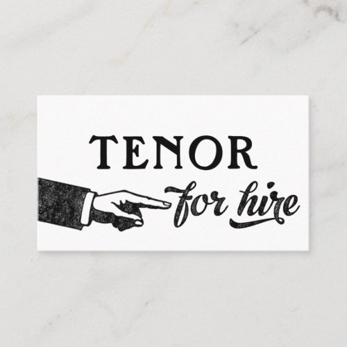 Tenor Business Cards _ Cool Vintage