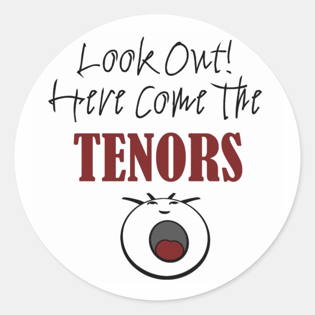 Tenor Classic Round Sticker (Front)