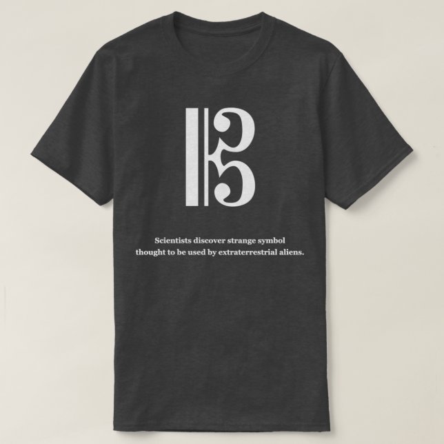 Tenor Clef  T-Shirt (Design Front)