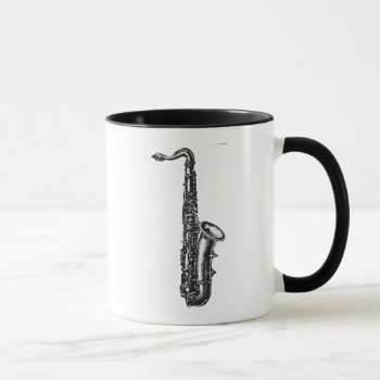 Tenor Saxophone Mug by Kinder_Kleider at Zazzle