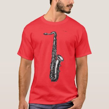 Tenor Saxophone T-shirt by Kinder_Kleider at Zazzle