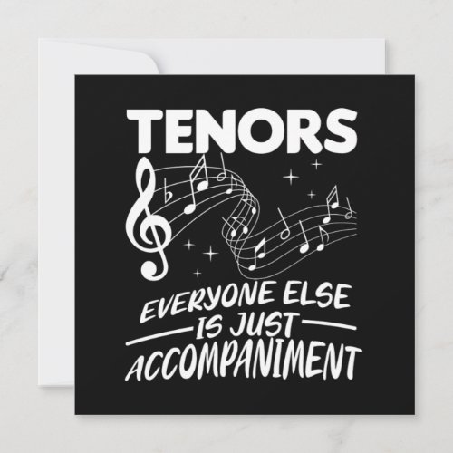 Tenors Choir Music Singer Tenor Concert Band Gift Invitation