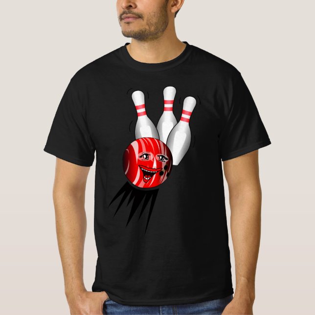 Tenpin Bowling Strike. T-Shirt (Front)