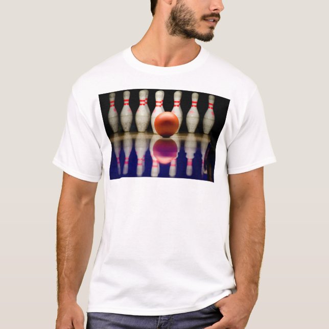 Tenpin Bowling Strike. T-Shirt (Front)