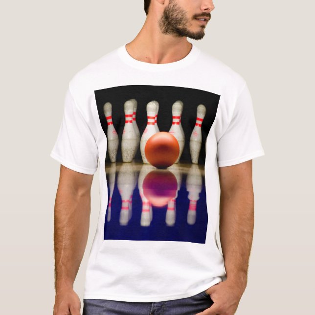 Tenpin Bowling Strike. T-Shirt (Front)