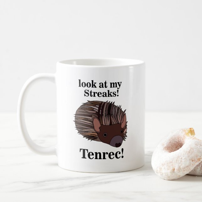 Tenrec Animal Funny Coffee Mug (With Donut)
