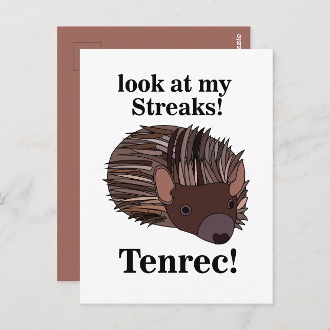 Tenrec Animal Funny Postcard (Front/Back)