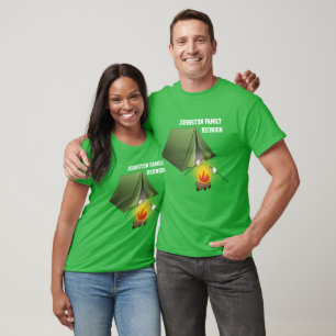 Tent and  Campfire Family Reunion T-Shirt