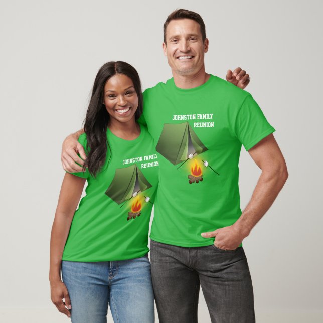 Tent and  Campfire Family Reunion T-Shirt (Unisex)