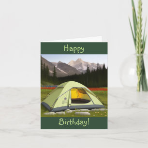 Tent Camping Birthday Card