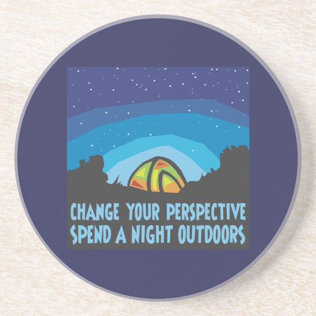 Tent Camping Drink Coaster (Front)