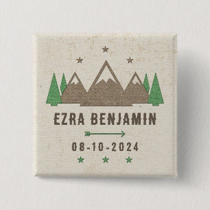 Tent Canvas Camping Bar Mitzvah Personalized Favor Button