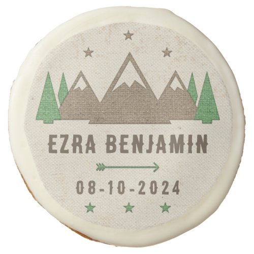 Tent Canvas Camping Bar Mitzvah Personalized Favor Sugar Cookie