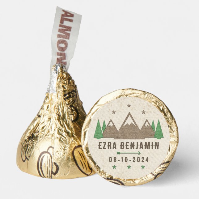 Tent Canvas Camping Bar Mitzvah Personalized Hershey®'s Kisses® (Front)