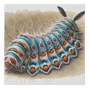 Tent Caterpillar Moth 061124IREF201 - Watercolor Faux Canvas Print