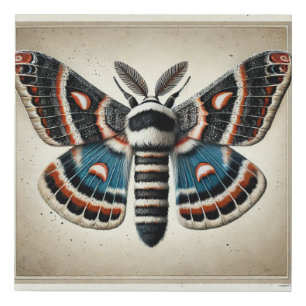 Tent Caterpillar Moth 130924IREF202 - Watercolor Faux Canvas Print