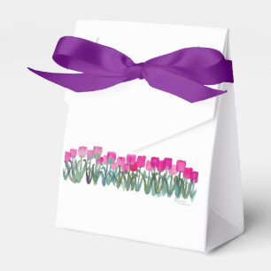 Tent Favor Boxes Spring Pink Tulips