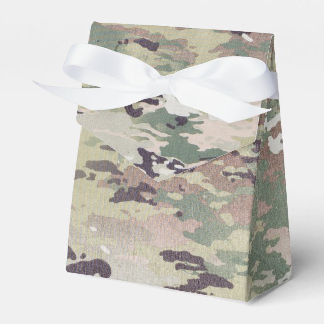 Tent Paper Favor Box Army OCP Camo Uniform Camofla (Front Side)
