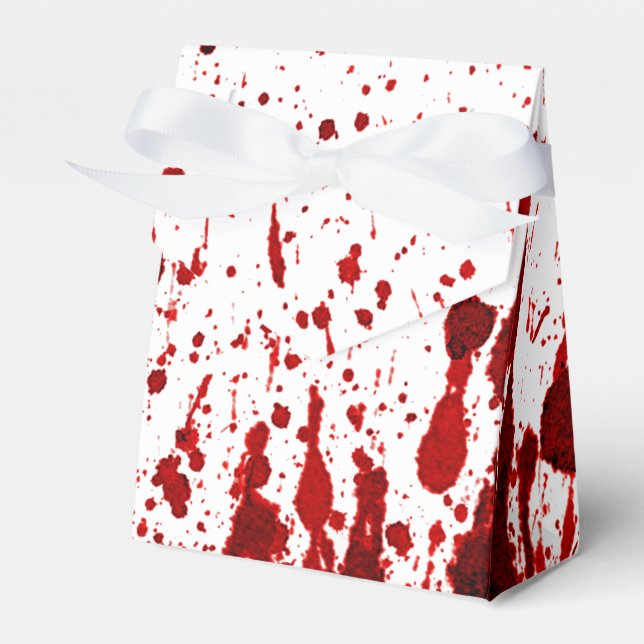 Tent Paper Favor Box Blood Splatter Vampire Gothic (Front Side)
