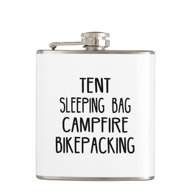 Tent Sleeping Bag Campfire Bikepacking Flask (Front)