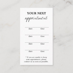 Tent Style Appointment Card