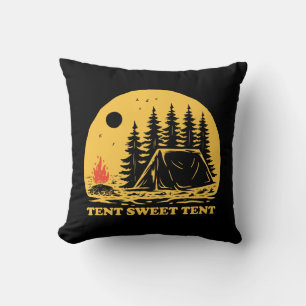 Tent Sweet Tent Throw Pillow