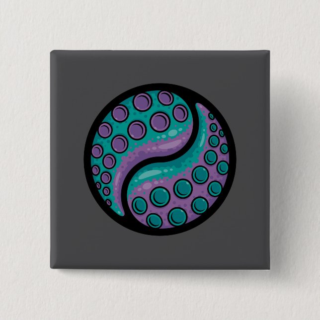 Tentacle Yin Yang Button (Front)