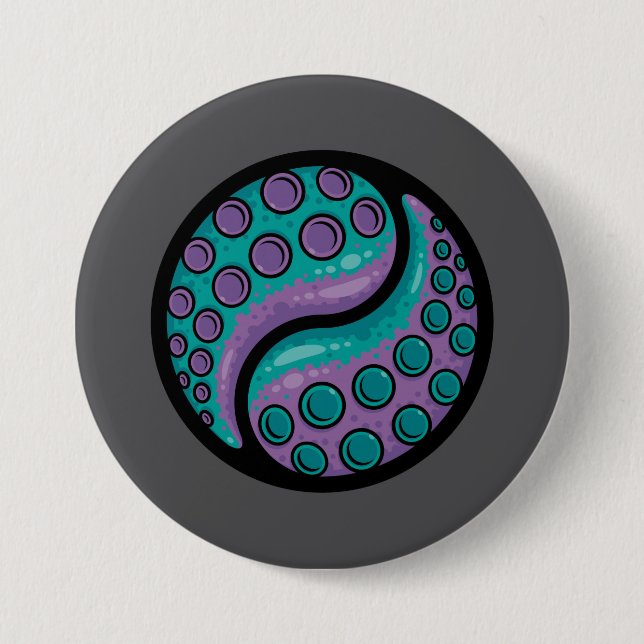 Tentacle Yin Yang Button (Front)