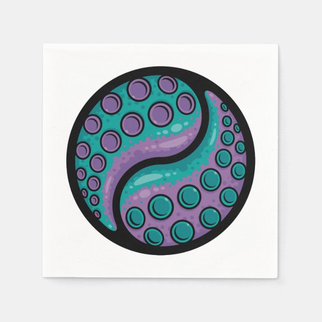 Tentacle Yin Yang Napkins (Front)