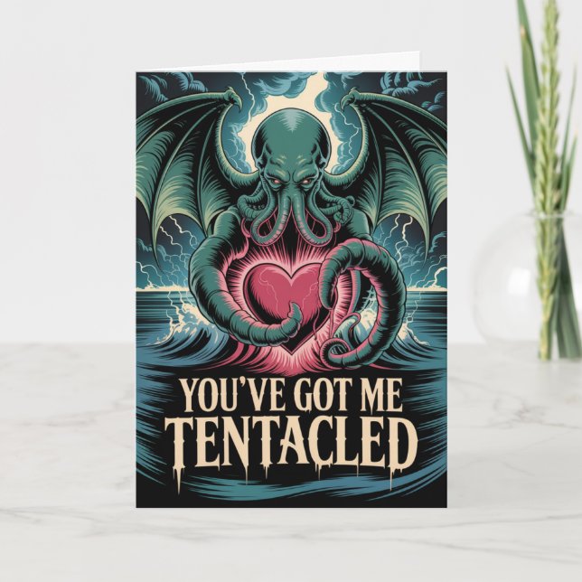 Tentacled Valentines Card Cthulhu Eldritch Lovecra (Front)