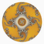 Tentacles Fractal Classic Round Sticker