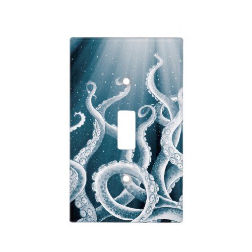 Tentacles Galaxy Blue Moon Rays Light Switch Cover