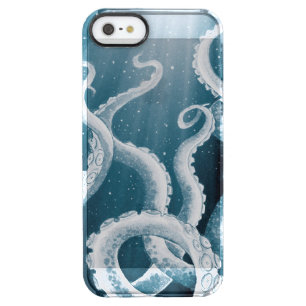 Tentacles Galaxy Blue Moon Rays Clear iPhone SE/5/5s Case