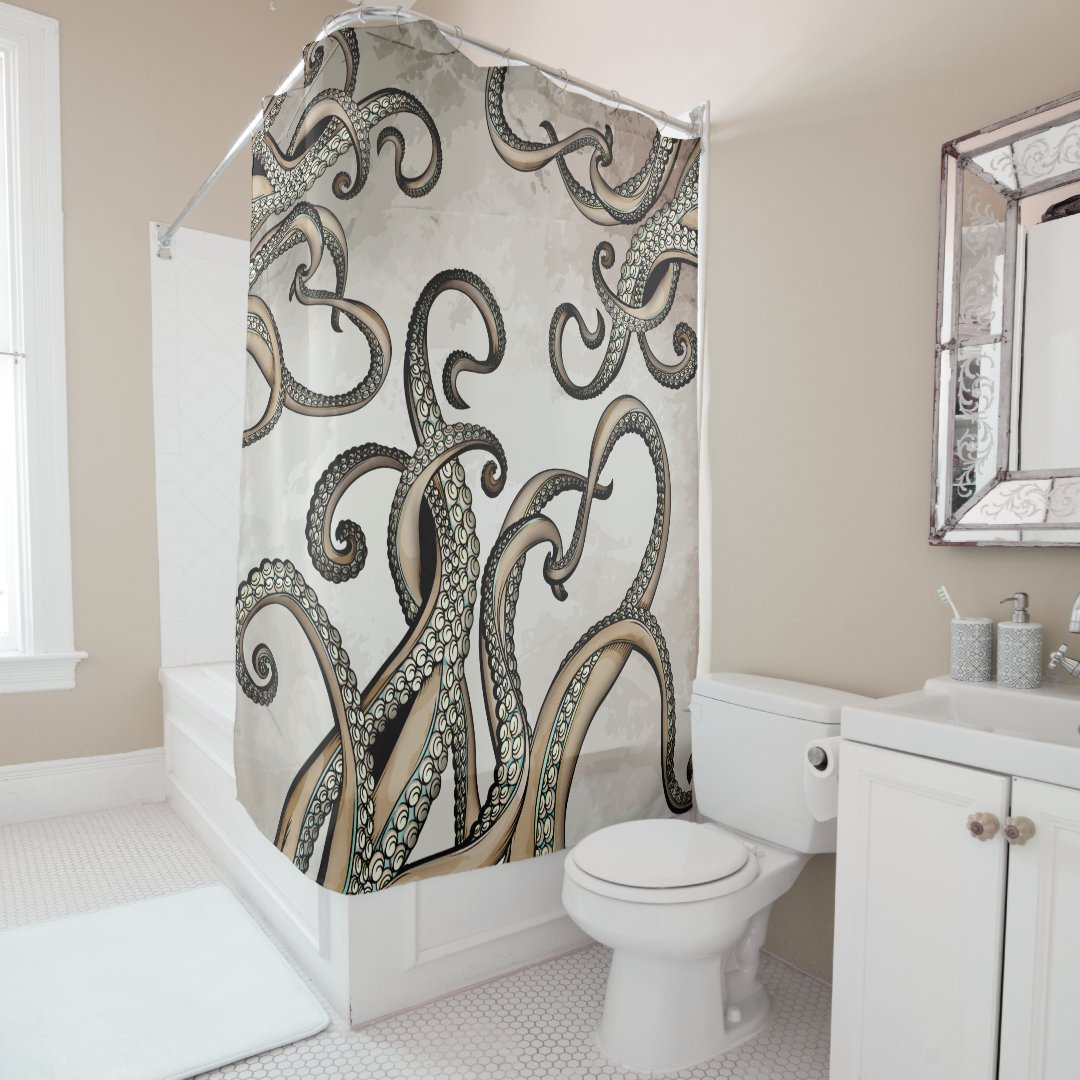 Tentacles Kraken Sea Monster Shower Curtain Zazzle