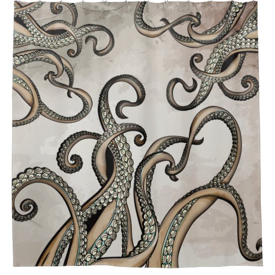 Tentacles Kraken Sea Monster Shower Curtain | Zazzle - Tentacles Kraken Sea Monster Shower Curtain