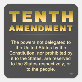 Tenth Amendment Square Sticker